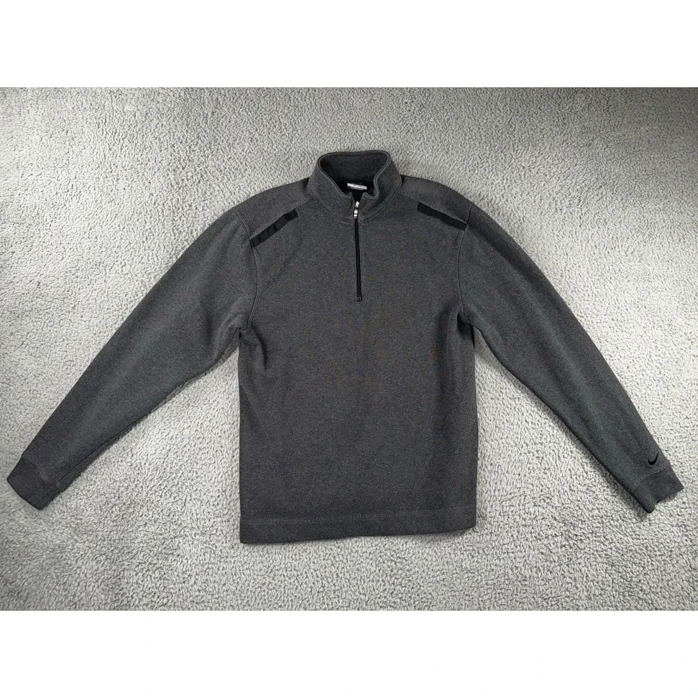 Nike Dri Fit Golf Jacket Men Small 1/4 Zip Pullover Mock Neck Preppy‎ Sporty